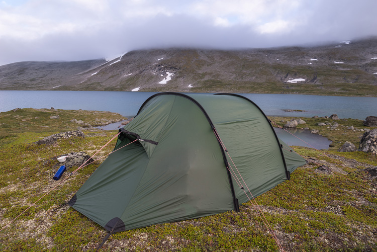 Tent on Glittervatnet